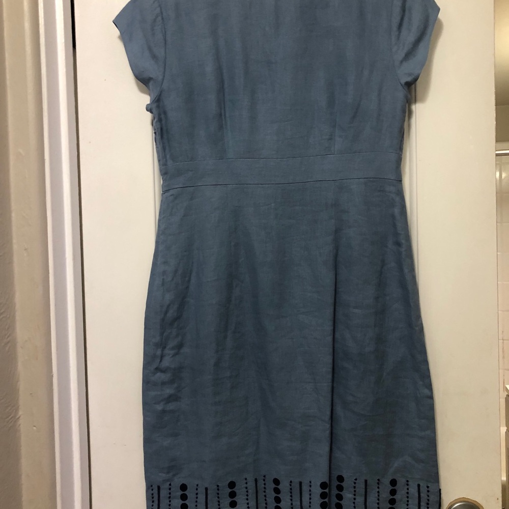 Bisen Light Blue Cap-Sleeve Dress with Decorative Accents size 8 - Picture 8 of 8